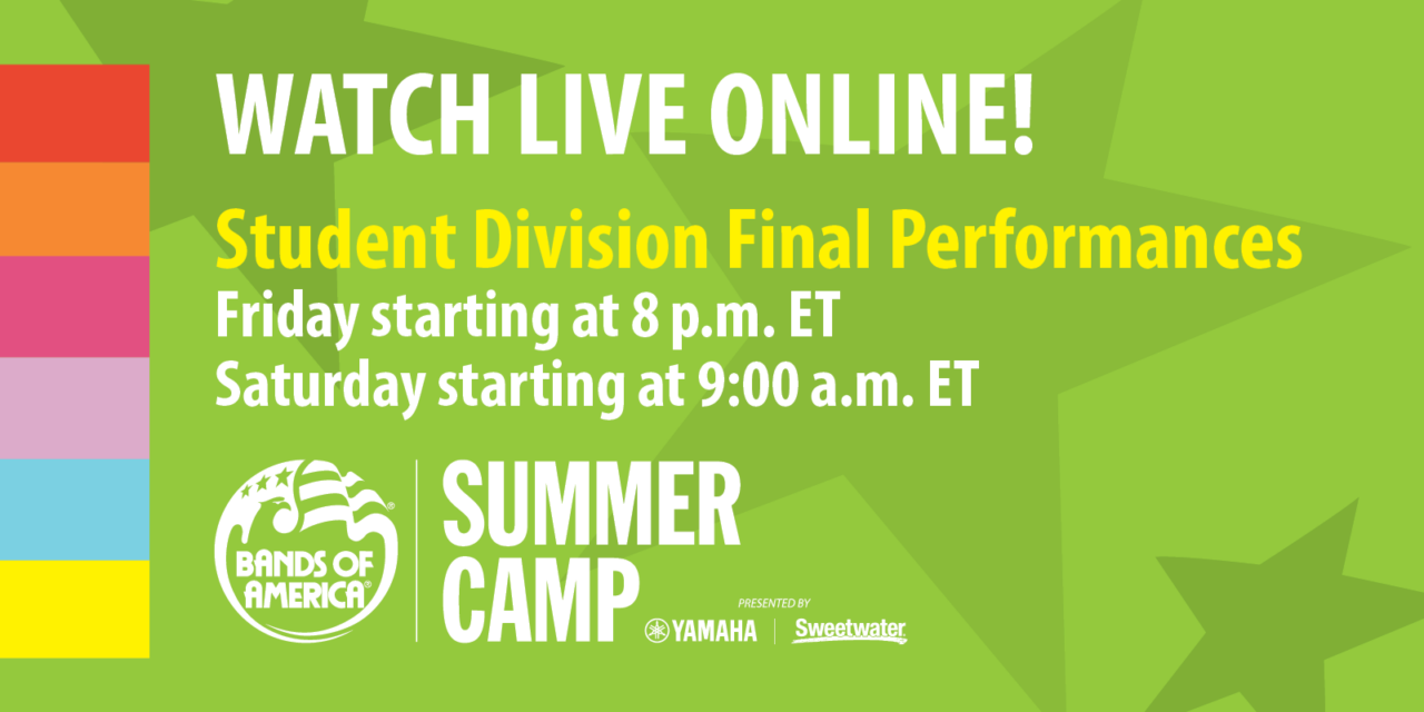 Watch Live Online: End of Camp Week Student Performances